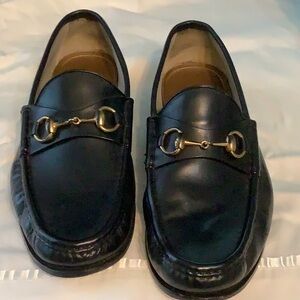 Men's Black Leather Gucci Loafers